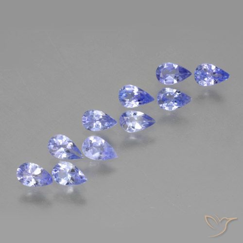 1.90ctw Natürlicher violett-blau Tansanit, Birnenform, VS