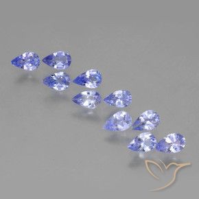1.90 ct natürliche violett-blau Tansanit-Edelsteine, Birnenform, VS