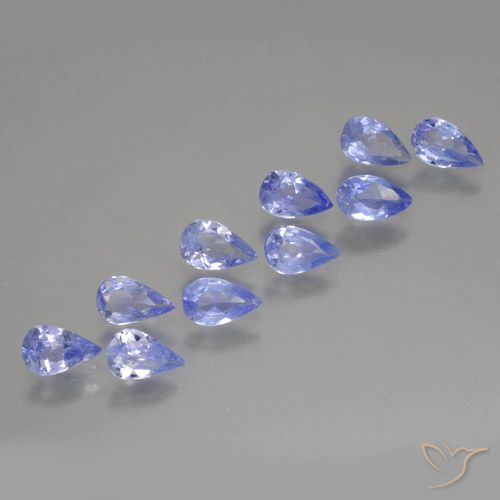 1.82ctw Natürlicher violett-blau Tansanit, Birnenform, VS