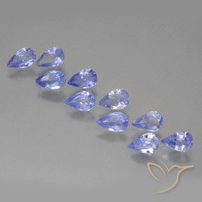 1.82 ct natürliche violett-blau Tansanit-Edelsteine, Birnenform, VS