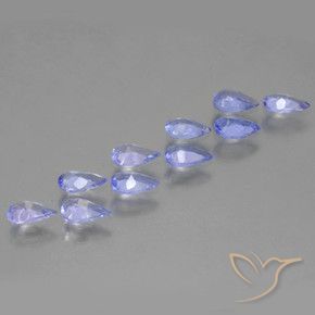1.82 ct natürliche violett-blau Tansanit-Edelsteine, Birnenform, VS