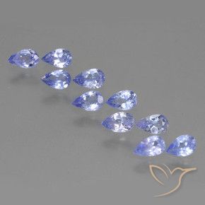 2.18 ct natürliche violett-blau Tansanit-Edelsteine, Birnenform, VS
