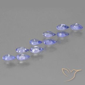 2.18 ct natürliche violett-blau Tansanit-Edelsteine, Birnenform, VS