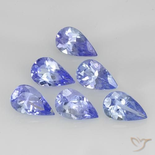 1,35 ct natürliche blauer Tansanit-Edelsteine, Birnenform, VS