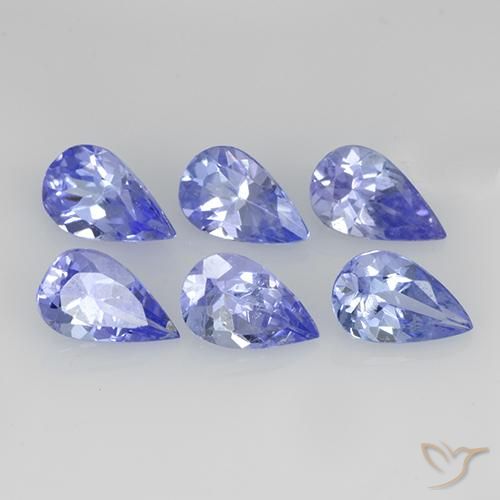 1,35 ct natürliche blauer Tansanit-Edelsteine, Birnenform, VS