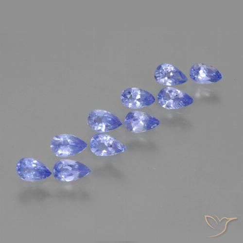 1.85ctw Natürlicher Mittelblau Tansanit, Birnenform, VS
