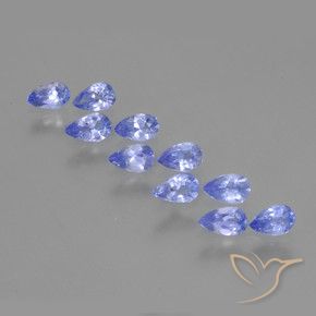 1.85 ct natürliche Mittelblau Tansanit-Edelsteine, Birnenform, VS