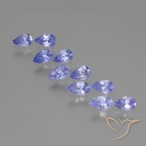 2.07 ct natürliche Bläulich-violett Tansanit-Edelsteine, Birnenform, VS