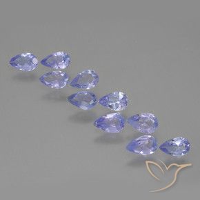 1.78 ct natürliche Bläulich-violett Tansanit-Edelsteine, Birnenform, VS