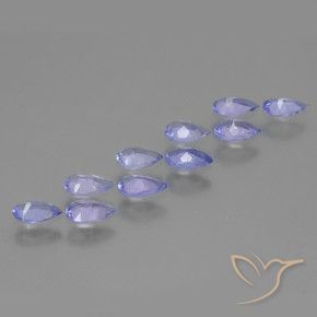 1.78 ct natürliche Bläulich-violett Tansanit-Edelsteine, Birnenform, VS