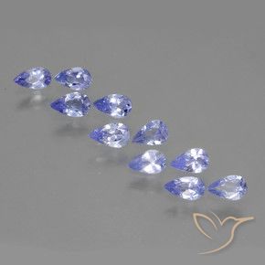 1.77 ct natürliche Mittelviolett Tansanit-Edelsteine, Birnenform, VS