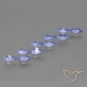 1.77 ct natürliche Mittelviolett Tansanit-Edelsteine, Birnenform, VS