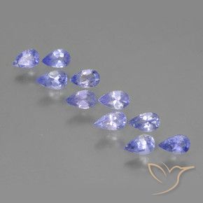 2.21 ct natürliche Mittelviolett Tansanit-Edelsteine, Birnenform, VS