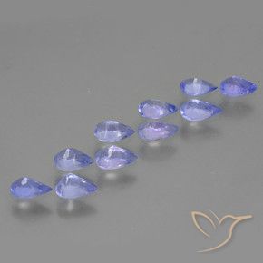 2.21 ct natürliche Mittelviolett Tansanit-Edelsteine, Birnenform, VS