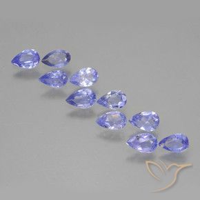 1.81 ct natürliche Bläulich-violett Tansanit-Edelsteine, Birnenform, VS