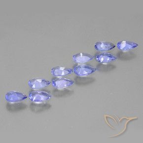 1.81 ct natürliche Bläulich-violett Tansanit-Edelsteine, Birnenform, VS