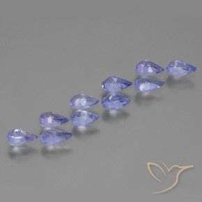 2.03 ct natürliche Königsviolett Tansanit-Edelsteine, Birnenform, VS
