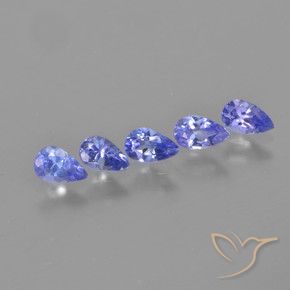 1.21 ct natürliche Intensives Violettblau Tansanit-Edelsteine, Birnenform, VS
