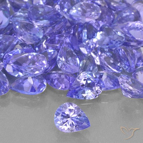 0.30ct Natürlicher violett-blau Tansanit, Birnenform, VVS-VS