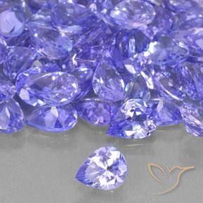 9,17 ctw natürlicher violett-blau Tansanit, Birnenform, VVS-VS