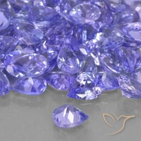 9,17 ctw natürlicher violett-blau Tansanit, Birnenform, VVS-VS