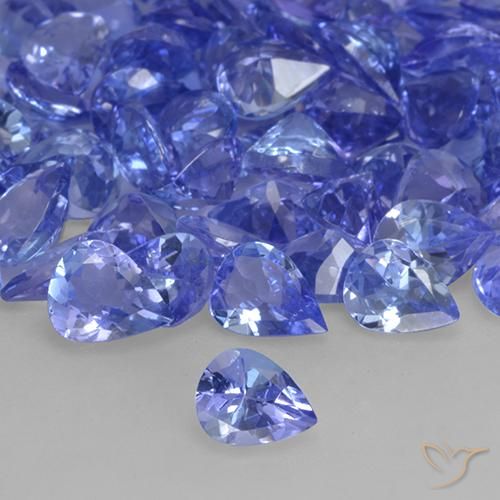 0.30ct Natürlicher Mittelblau Tansanit, Birnenform, VVS-VS