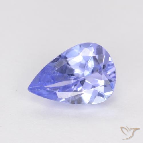 0.47ct Natürlicher violett-blau Tansanit, Birnenform, VS