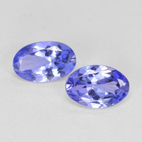 1.02 ct natürliche Intensives Violettblau Tansanit-Edelsteine, Oval Schliff, VVS-VS
