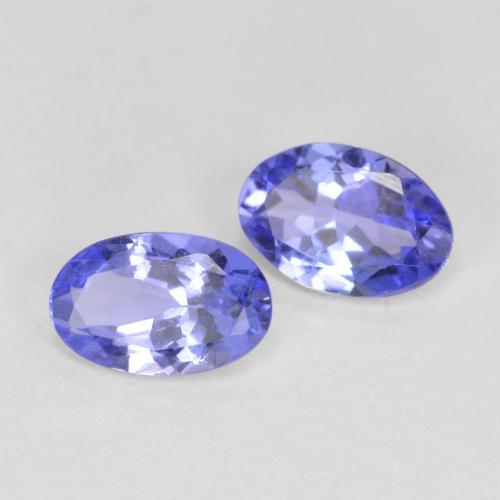 1.02 ct natürliche Intensives Violettblau Tansanit-Edelsteine, Oval Schliff, VVS-VS