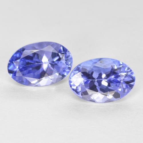 1.08 ct natürliche Intensives Violettblau Tansanit-Edelsteine, Oval Schliff, VS