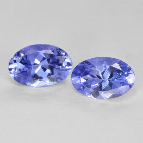 0.92 ct natürliche Intensives Violettblau Tansanit-Edelsteine, Oval Schliff, VS