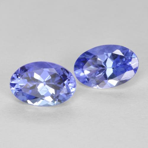 0.92 ct natürliche Intensives Violettblau Tansanit-Edelsteine, Oval Schliff, VS