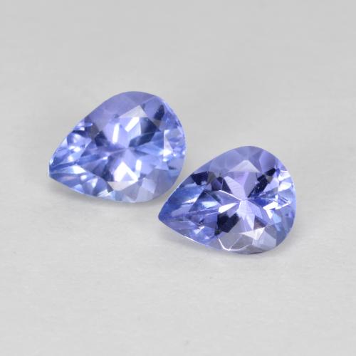 0.72 ct natürliche Intensives Violettblau Tansanit-Edelsteine, Birnenform, VS