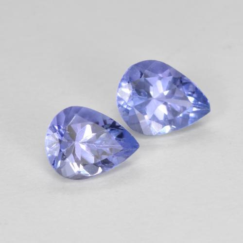 0.72 ct natürliche Intensives Violettblau Tansanit-Edelsteine, Birnenform, VS