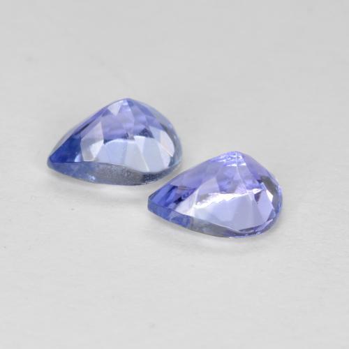 0.72 ct natürliche Intensives Violettblau Tansanit-Edelsteine, Birnenform, VS