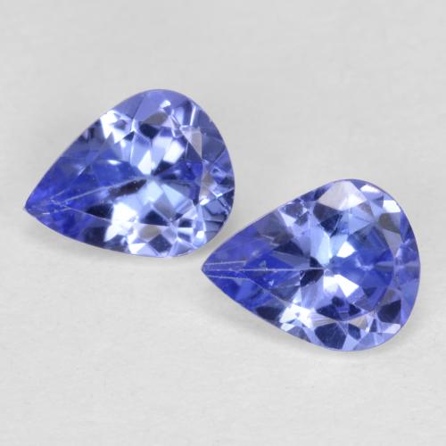 0,66 ct natürliche blauer Tansanit-Edelsteine, Birnenform, VVS-VS