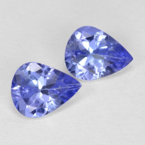 0,66 ct natürliche blauer Tansanit-Edelsteine, Birnenform, VVS-VS