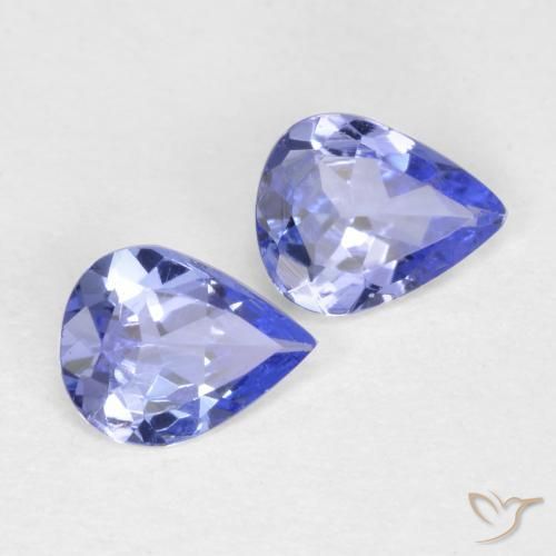 0.48 ct natürliche Intensives Violettblau Tansanit-Edelsteine, Birnenform, VVS-VS