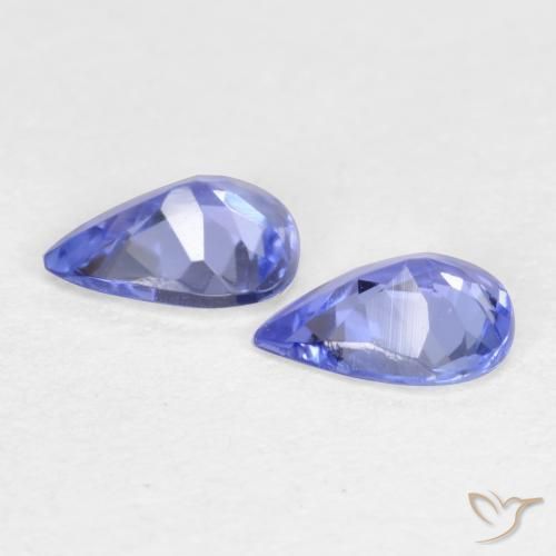 0.48 ct natürliche Intensives Violettblau Tansanit-Edelsteine, Birnenform, VVS-VS