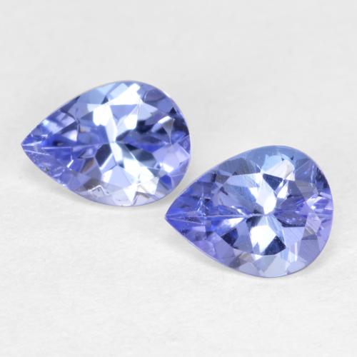 0.60 ct natürliche Intensives Violettblau Tansanit-Edelsteine, Birnenform, VVS-VS