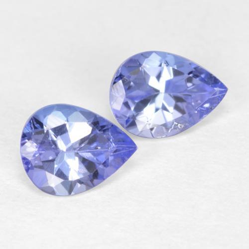 0.60 ct natürliche Intensives Violettblau Tansanit-Edelsteine, Birnenform, VVS-VS