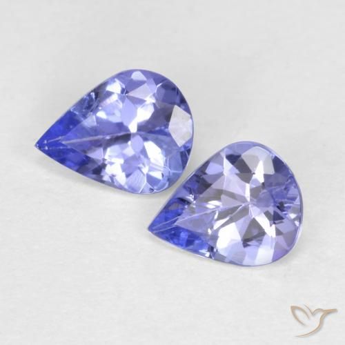 0.53ctw Natürlicher Intensives Violettblau Tansanit, Birnenform, VVS-VS