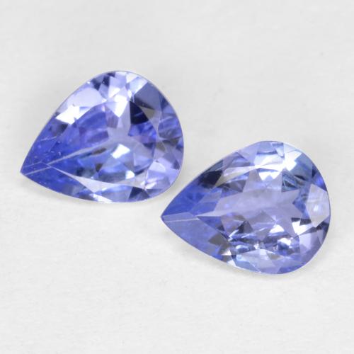 0.55 ct natürliche Intensives Violettblau Tansanit-Edelsteine, Birnenform, VVS-VS