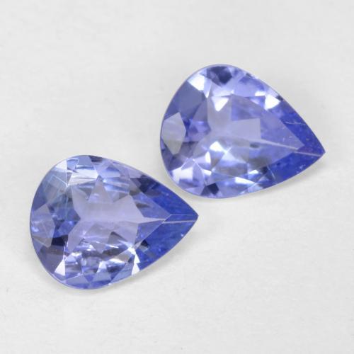 0.55 ct natürliche Intensives Violettblau Tansanit-Edelsteine, Birnenform, VVS-VS