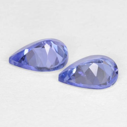 0.55 ct natürliche Intensives Violettblau Tansanit-Edelsteine, Birnenform, VVS-VS