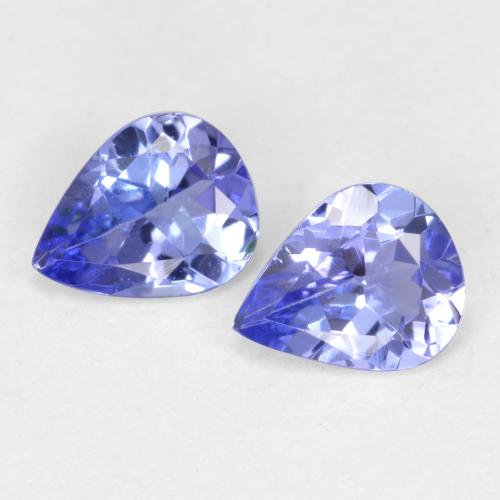 0.57 ct natürliche Intensives Violettblau Tansanit-Edelsteine, Birnenform, VVS-VS