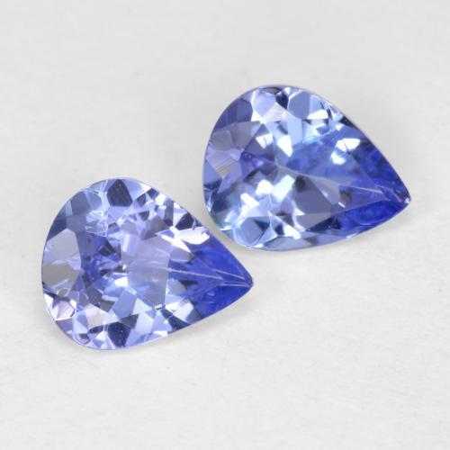 0.57 ct natürliche Intensives Violettblau Tansanit-Edelsteine, Birnenform, VVS-VS