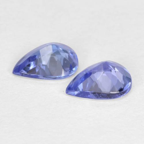 0.57 ct natürliche Intensives Violettblau Tansanit-Edelsteine, Birnenform, VVS-VS