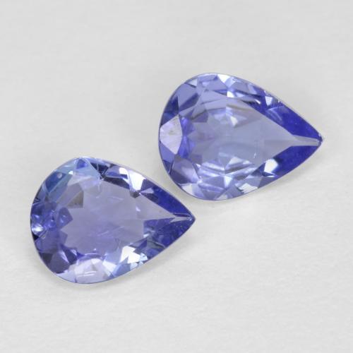 0,49 ct natürliche blauer Tansanit-Edelsteine, Birnenform, VVS-VS