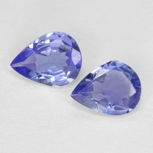 0,49 ct natürliche blauer Tansanit-Edelsteine, Birnenform, VVS-VS